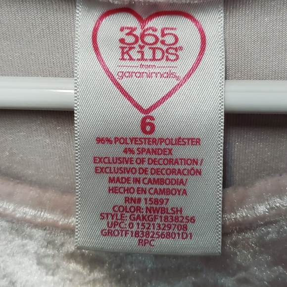 Girl's 365Kids Velvety Long Sleeve Shirt - Picture 2 of 2